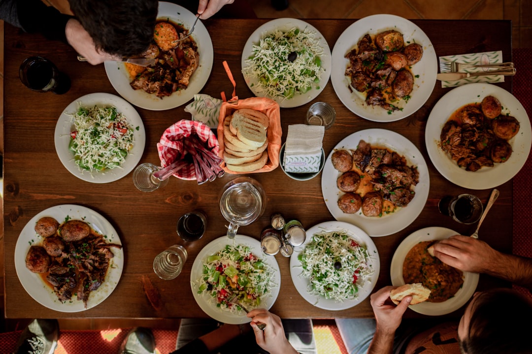 Friends sharing a meal together