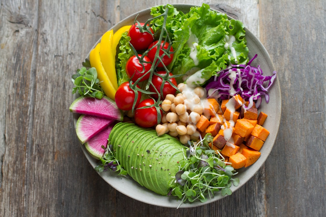 Colourful restaurant food