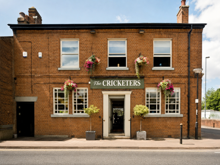 Exterior of The Cricketers pub and restaurant in Ormskirk