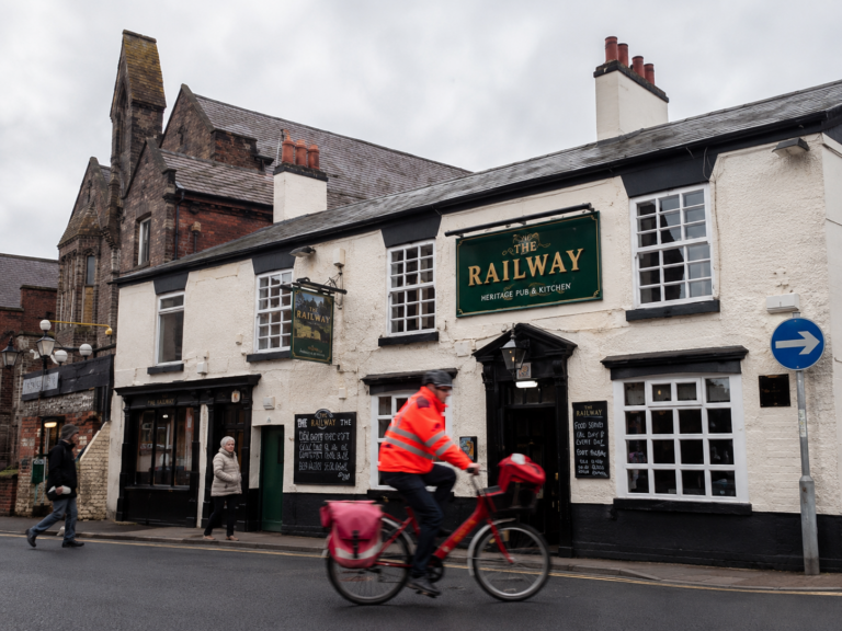 Exterior of The Railway pub in Ormskirk