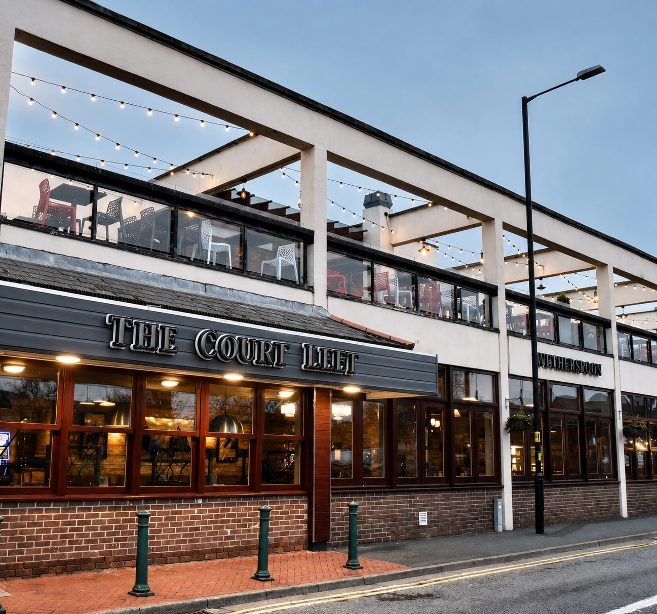 Exterior of The Court Leet Wetherspoon pub in Ormskirk
