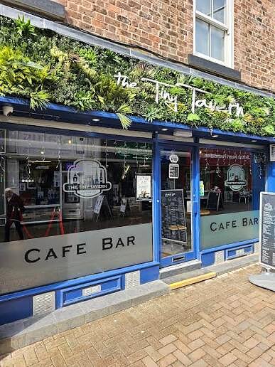 Exterior of Tiny Tavern cafe bar in Ormskirk