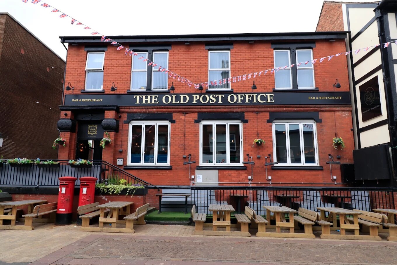 Exterior of The Old Post Office bar and restaurant in Ormskirk